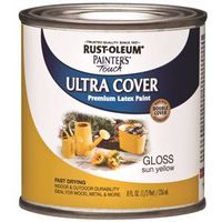 Rust-Oleum 1945730 Enamel Paint, Water, Gloss, Sun Yellow, 0.5 Pt, 120 Sq-Ft Coverage Area