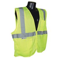 Radians SV2ZGM-L Economical Safety Vest, L, Unisex, Green/Silver, Zipper