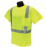 Radians ST11-2PGS-2X Safety T-Shirt, 2XL, Short Sleeve, Pullover, Hi-Vis Green