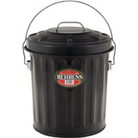 Behrens 7.5-Gallon Black Steel Ash Pail (B907P)