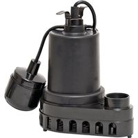 Superior Pump Sump Pump, 48 GPM, 4.1 A, 120 V, 0.33 HP, 1-1/2" Outlet (Model 92370)