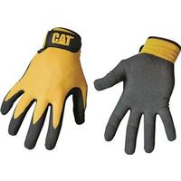 Cat CAT017416L Protective Gloves, Large, Open Cuff, Nylon, Black/Yellow