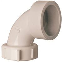 Plumb Pak PP55-11 Sink Trap Pipe Elbow, 1-1/2 In, 90 Deg Angle, PVC