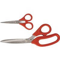 Crescent Wiss WHCS2 Scissor Set, Stainless Steel Blade, Soft Touch Handle, Black/Red