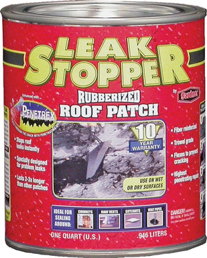 Gardner 0318-GA Roof Patch, Black Liquid, 1 Qt Cement RF Rbrzd 10Yr Clr