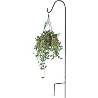 Landscapers Select GB-3090 Single Shepherd Hook, 84 in H, Steel, Black, Floor Standing