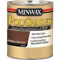 Minwax Waterbased Polyurethane Stain, Satin, American Chestnut, 1 Qt Can