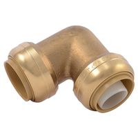 SharkBite 1" Brass Tube Elbow, 90° Angle, 200 PSI