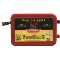 Parmak SE-5/4 Electric Fence Charger, 1.5 to 6.3 J Output Energy, 110/120 V, 50 Mile Controller