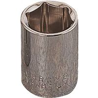 Vulcan MT6493662 Drive Socket, 7/16 in, 3/8 in Drive, 6-Point, Chrome Vanadium Steel