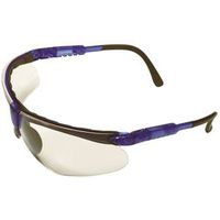 Safety Works 10041055 Padded Brow Guard Safety Glasses, Anti-Fog, Anti-Scratch, Blue Frame