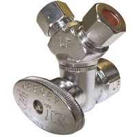 Plumb Pak PP2901VLF Stop Valve, 1/2 x 3/8 x 3/8 in Connection, FIP x Compression x Compression