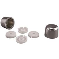 Plumb Pak PP835-30PCL Universal Polished Chrome Toilet Bolt Cap Round CHR