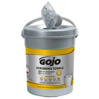 Gojo 6396-06 Scrubbing Towel, 12 in L, 10-1/2 in W, Clear/Light Yellow, 72CT