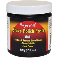 Imperial Stove Polish Paste, Opaque Black, Neutral Oil, 6 fl oz Jar