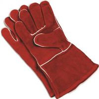 Imperial Fireplace Gloves, Red Cowhide Leather with Lining (KK0159)