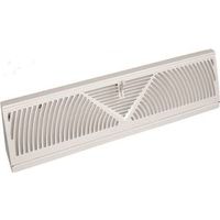 Imperial 18" Steel Baseboard Diffuser, 2.75" Wide, White, Powder-Coated (RG1627-A)
