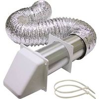 Lambro 4" White Plastic Wall Hood Vent Kit (1375W)