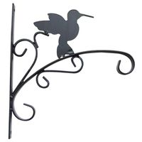 Landscapers Select GB-3019 Hanging Plant Bracket, 11 in L, 11.8 in H, Steel, Matte Black
