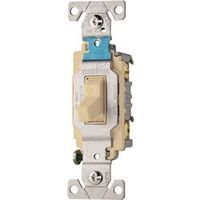 Eaton Wiring Devices CS115V Toggle Switch, 15 A, 120/277 V, Screw Terminal, Ivory