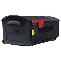 Gibraltar Mailboxes Patriot Series GMB515B01 Rural Mailbox, 1200 cu in, Plastic, Black
