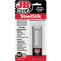 J-B Weld 8267 Epoxy Putty Stick, Black/Dark Gray, Solid, 2 oz Stick Pack