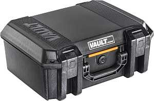 Pelican International VCV300-0020BLK Large Pistol Case with Foam Layer, Polyethylene, Black