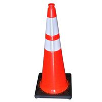 JBC Revolution RS Series Traffic Safety Cone, 36 in H, PVC, Fluorescent Orange