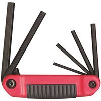 Eklind 25611 Hex Key Set, 6-Piece, Includes 5/32 to 3/8 in Keys, Steel, Black LG Fold Up