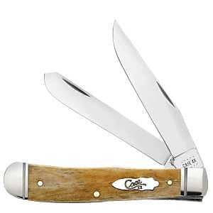 Case XX 58182 Trapper Pocket Knife, 3.27 in L Blade, Stainless Steel, 2-Blade, Smooth Handle