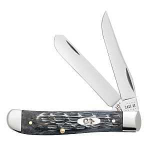 Case XX Pocket Worn Series 58414 Mini Trapper Pocket Knife, 2.8 in L Blade, Chrome Vanadium, 2-Blade