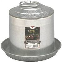 Little Giant 9832 Poultry Fount, 2 Gal Capacity, Galvanized Steel, Floor Mounting