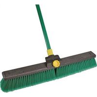 Quickie Super Bulldozer 00628 Push Broom, Polypropylene Bristle, Steel Handle, 18" In/Out