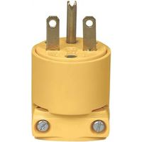 Eaton Wiring Devices 4866-BOX Electrical Plug, 2-Pole, 15A, 250V, NEMA 6-15, Yellow