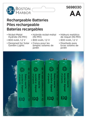 Boston Harbor 24184 AA Nickel-Metal Hydride Battery, 1.2V, 800mAh