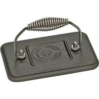 Lodge LGP3 Grill Press, 6-3/4 in L x 4-1/2 in W, Rectangular, Iron, Cool Grip Handle