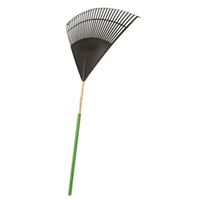 Vulcan 34590 Lawn/Leaf Rake, 30-Tine, Poly Tine, Wood Handle, 48 in L Handle