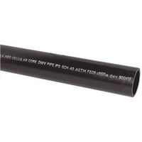JM Eagle 4" x 10' DWV Schedule 40 ABS Foam Pipe, Solvent Weld, Black (27391)