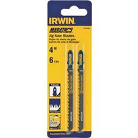 Irwin 3072406 Jig Saw Blade, 4" L, 6 TPI T-Shank Carbon
