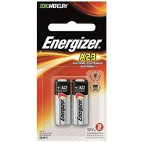 Energizer A23 12V Alkaline Battery, 55mAh, Manganese Dioxide (A23BPZ-2)