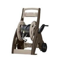 Suncast JNF175B Hose Reel Cart, 5/8 in Hose, 175 ft, Crank Handle, Light Taupe/Mocha Color