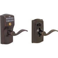 Schlage FE Series Electronic Entry Lock, 19 User Codes, 1/2" Projection, Wave Design, Aged Bronze