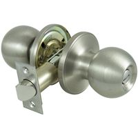 ProSource Privacy Lockset, Tubular Design, Stainless Steel (T3P10V-PS)