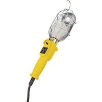 PowerZone ORTL010625 Work Light, Metal Guard, Single Outlet, 25 ft L Cord, Yellow