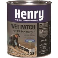Henry HE208030 Roof Cement, Black Liquid, 1 qt Can QT Wet Dry Roof Cement