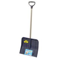 Rugg 227P Kid's Shovel, 12 in W Blade, 10 in L Blade, Steel Handle, 34 in OAL, Blue
