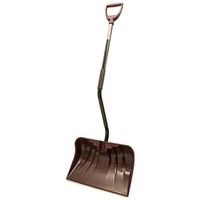 Rugg 36PBSW-S Snow Shovel, 20 in W Blade, Combo Blade, Polyethylene Blade, Steel Handle, Merlot