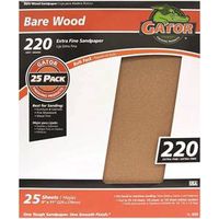 Gator 3272 Sanding Sheet, 11 In L, 9 In W, 220 Grit, Garnet Abrasive Sandpaper