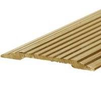 Frost King 6 ft Seam Binder, 1-1/4 in W, Fluted Surface, Aluminum, Satin Gold (H433FB/6)