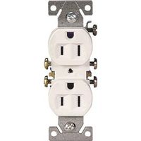 Eaton Wiring Devices 270W Duplex Receptacle, PVC, White, 15A, 125V, NEMA 5-15R, 3-Wire